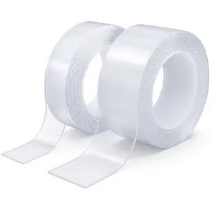 Double Sided Tape Heavy Duty - 240" x 1" & 0.5" - Removable Nano Tape for Poster Carpet Picture Hanging Strip Rug Wall Outdoor - Clear & Strong Adhesive Multipurpose Mounting Tape Double Sided Tape Heavy Duty - 240" x 1" & 0.5" - Removable Nano Tape for Poster Carpet Picture Hanging Strip Rug Wall Outdoor - Clear & Strong Adhesive Multipurpose Mounting Tape