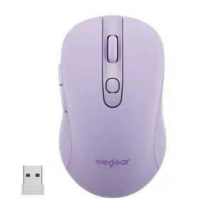 USB Wireless Mouse for Laptop PC Mac, 2.4GHz Cordless Mouse with 6 Buttons, 5-Level Adjustable 4000 DPI, Ergonomic Portable Optical Computer Mice, 24-Month Battery Life (Purple) USB Wireless Mouse for Laptop PC Mac, 2.4GHz Cordless Mouse with 6 Buttons, 5-Level Adjustable 4000 DPI, Ergonomic Portable Optical Computer Mice, 24-Month Battery Life (Purple)