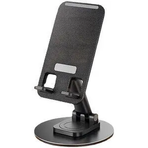 Cell Phone Stand, Adjustable Phone Holder 360° Rotation Fully Foldable Desktop Dock Compatible with iPhone 16 15 14 13 Pro Max Android Smartphone E-Reader Tablets (Black) Cell Phone Stand, Adjustable Phone Holder 360° Rotation Fully Foldable Desktop Dock Compatible with iPhone 16 15 14 13 Pro Max Android Smartphone E-Reader Tablets (Black)