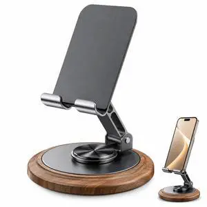 Phone Holder,Adjustable Cell Phone Stand,360 Rotating Foldable Desktop Cellphone Stand,Adjustable Desktop Phone Stand,Wooden Phone Stand,Folding Phone Stand for All Smart Phones(Black) Phone Holder,Adjustable Cell Phone Stand,360 Rotating Foldable Desktop Cellphone Stand,Adjustable Desktop Phone Stand,Wooden Phone Stand,Folding Phone Stand for All Smart Phones(Black)