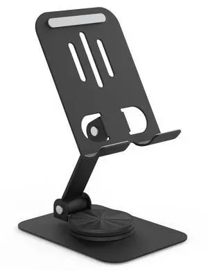 Metal Cell Phone Stand for Desk, Multi-Angel Adjustable 360° Rotation Non-Slip and Foldable Mobile Phone Stand, Compatible with iPhone 17 16 Pro Max and All Smartphones, Black Metal Cell Phone Stand for Desk, Multi-Angel Adjustable 360° Rotation Non-Slip and Foldable Mobile Phone Stand, Compatible with iPhone 17 16 Pro Max and All Smartphones, Black
