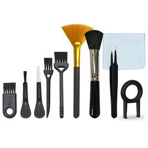 Computer Keyboard Cleaning Brush, Anti Static Nylon Electronics Cleaning Brush Kit, for Computer Keyboard, Printer, Phone, Sewing Machine, Car Interior Detailing, Razor Cleaning (Set of 10) Computer Keyboard Cleaning Brush, Anti Static Nylon Electronics Cleaning Brush Kit, for Computer Keyboard, Printer, Phone, Sewing Machine, Car Interior Detailing, Razor Cleaning (Set of 10)
