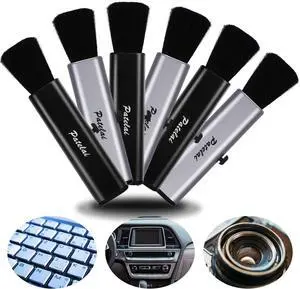 6 Pack Retractable Keyboard Cleaning Brushes, Anti-Static Soft Bristle Mini Electronics Duster for Laptop, Camera, Phone, Car Interior, Black/Silver 6 Pack Retractable Keyboard Cleaning Brushes, Anti-Static Soft Bristle Mini Electronics Duster for Laptop, Camera, Phone, Car Interior, Black/Silver