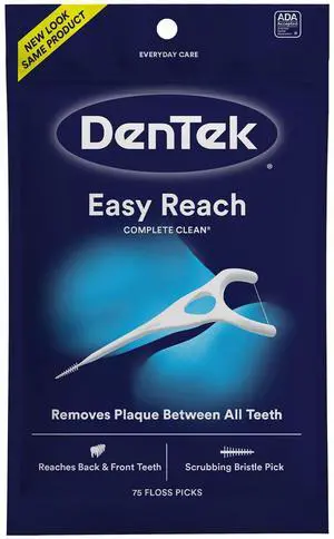 Complete Clean Floss Picks | Removes Food & Plaque | 75 Count Complete Clean Floss Picks | Removes Food & Plaque | 75 Count