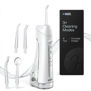 Cordless Travel Water Flosser for Teeth - Portable Oral Irrigator Water Pick, 300ml Tank, 3 Modes, 4 Tips - IPX7 Waterproof Rechargeable Dental Cleaner for Braces & Sensitive Gums, White Cordless Travel Water Flosser for Teeth - Portable Oral Irrigator Water Pick, 300ml Tank, 3 Modes, 4 Tips - IPX7 Waterproof Rechargeable Dental Cleaner for Braces & Sensitive Gums, White