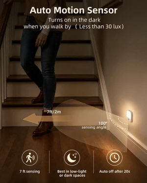 Rechargeable Motion Sensor Night Lights, 4 Pack Magnetic Stick-On LED Lights, 3 Color Temperatures, 10%-100% Dimming & Memory, 1000mAh Light for Closet, Bedroom, Hallway, Stairs, Bathroom Rechargeable Motion Sensor Night Lights, 4 Pack Magnetic Stick-On LED Lights, 3 Color Temperatures, 10%-100% Dimming & Memory, 1000mAh Light for Closet, Bedroom, Hallway, Stairs, Bathroom