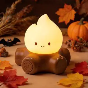 Campfire Night Light with Flickering Mode Dimmable Halloween Campfire Nightlight for Nursery Breastfeeding Cute Silicone Flame Light Rechargeable Touch Bedside Lamp for Halloween Bedroom Dorm Decor Campfire Night Light with Flickering Mode Dimmable Halloween Campfire Nightlight for Nursery Breastfeeding Cute Silicone Flame Light Rechargeable Touch Bedside Lamp for Halloween Bedroom Dorm Decor