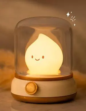 Ghost Flame Night Light Lamp, Cute Rechargeable Lantern Lamp with Flickering Candlelight Effect, Dimmable Bedside Light for Bedroom Nursery Decor Ghost Flame Night Light Lamp, Cute Rechargeable Lantern Lamp with Flickering Candlelight Effect, Dimmable Bedside Light for Bedroom Nursery Decor