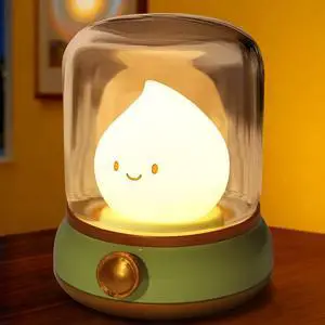 Cute Flame Lamp, Flame Night Light, 2 Modes Retro Rechargeable Night Light, Dimmable Forest Green Vintage Lamp Decor for Bedroom Desk Decoration,Birthday Christmas Cute Flame Lamp, Flame Night Light, 2 Modes Retro Rechargeable Night Light, Dimmable Forest Green Vintage Lamp Decor for Bedroom Desk Decoration,Birthday Christmas