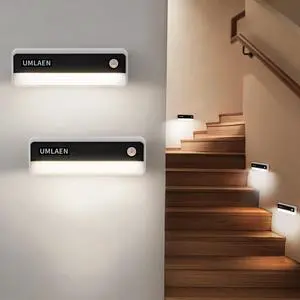 2 Pack Motion Sensor Lights Indoor, 1800mAh Rechargeable Motion Activated Night Light, 3 Colors | 2 Modes Stick On Lights for Stairway, Stair, Bedroom, Hallway, Kitchen, Cabinet, Closet 2 Pack Motion Sensor Lights Indoor, 1800mAh Rechargeable Motion Activated Night Light, 3 Colors | 2 Modes Stick On Lights for Stairway, Stair, Bedroom, Hallway, Kitchen, Cabinet, Closet