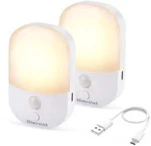 2 Pack Rechargeable Battery Night Light with Motion Sensor for Hallway Bedroom Bathroom Kitchen Living Room Stairs Stick On Anywhere Dimmable LED Nightlights 2 Pack Rechargeable Battery Night Light with Motion Sensor for Hallway Bedroom Bathroom Kitchen Living Room Stairs Stick On Anywhere Dimmable LED Nightlights