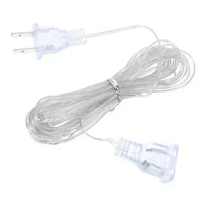 Transparent Led Strip Lights Extension Cable 6 Us Plug 2-Prong Male-Female Cord for Indoor Curtain Lights String Lights Holiday Decor Plug-and-Play Connection Transparent Led Strip Lights Extension Cable 6 Us Plug 2-Prong Male-Female Cord for Indoor Curtain Lights String Lights Holiday Decor Plug-and-Play Connection