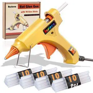 Hot Glue Gun Kit with 40 Glue Sticks, Fast Preheating Hot Melt, High Temp for School Crafts DIY Arts and Quick Home Repairs (20w) Hot Glue Gun Kit with 40 Glue Sticks, Fast Preheating Hot Melt, High Temp for School Crafts DIY Arts and Quick Home Repairs (20w)