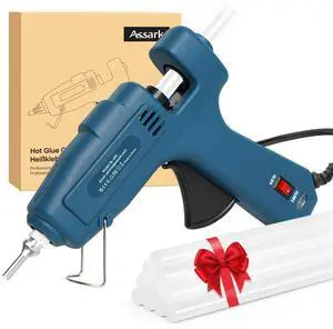 Dual Power 60/100W Hot Glue Gun, Fireproof Anti-Drip Fast Preheating Heavy Duty Industrial Glue Gun with 10 Glue Sticks, Adjustable Power for DIY Craft, Home Repair, Wood, Gift Wrapping Dual Power 60/100W Hot Glue Gun, Fireproof Anti-Drip Fast Preheating Heavy Duty Industrial Glue Gun with 10 Glue Sticks, Adjustable Power for DIY Craft, Home Repair, Wood, Gift Wrapping