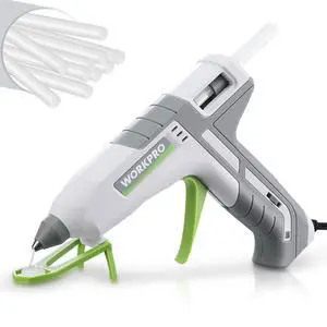Hot Glue Gun Full Size - 60/100W Dual Temp Glue Gun and Sticks Set with 10 PCS Glue Sticks (7/16") - 90S Fast Preheating Hot Glue Gun Kit for Construction, Crafting, DIY and Repairs - White Hot Glue Gun Full Size - 60/100W Dual Temp Glue Gun and Sticks Set with 10 PCS Glue Sticks (7/16") - 90S Fast Preheating Hot Glue Gun Kit for Construction, Crafting, DIY and Repairs - White