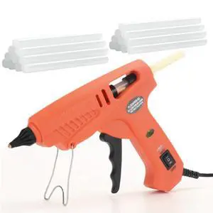 60/100W Full Size Hot Glue Gun with 20-Piece Glue SticksDual Power Large Glue Gun High Temp Melt Glue Gun Kit Suitable for DIY Arts Craft Projects, Home Quick Repairs, Gray 60/100W Full Size Hot Glue Gun with 20-Piece Glue SticksDual Power Large Glue Gun High Temp Melt Glue Gun Kit Suitable for DIY Arts Craft Projects, Home Quick Repairs, Gray