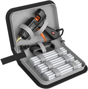 Hot Glue Gun with 21 Glue Sticks7/16") &Storage Pouch - 100W Fast Heating (2-3 Min), Heavy Duty DIY Starter Kit for Crafts, Fabric, Wood, Home Repairs,Non-Drip Precision Nozzle, ergonomic|Black Hot Glue Gun with 21 Glue Sticks7/16") &Storage Pouch - 100W Fast Heating (2-3 Min), Heavy Duty DIY Starter Kit for Crafts, Fabric, Wood, Home Repairs,Non-Drip Precision Nozzle, ergonomic|Black