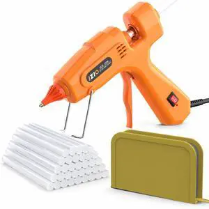 100W Hot Glue Gun Kit with Storage Bag, 21 Glue Sticks, Fast Heating Full Size Glue Gun for Crafts, DIY, Home Repair, Wood, Fabric, School Projects 100W Hot Glue Gun Kit with Storage Bag, 21 Glue Sticks, Fast Heating Full Size Glue Gun for Crafts, DIY, Home Repair, Wood, Fabric, School Projects