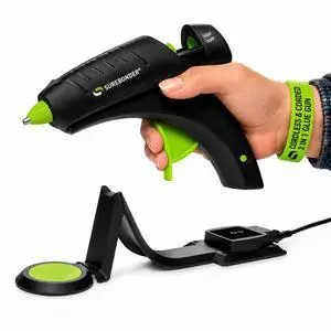 Cordless Hot Glue Gun, High Temperature, Full Size, 60W, 50% More Power - Sturdily Bonds Metal, Wood, Ceramics, Leather & Other Strong Materials (Specialty Series CL-800F) Cordless Hot Glue Gun, High Temperature, Full Size, 60W, 50% More Power - Sturdily Bonds Metal, Wood, Ceramics, Leather & Other Strong Materials (Specialty Series CL-800F)