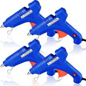 4 Pieces 100w Full Size Hot Glue Gun Heavy Duty Hot Glue Gun Kit for DIY Crafts Projects Home Repair(Blue) 4 Pieces 100w Full Size Hot Glue Gun Heavy Duty Hot Glue Gun Kit for DIY Crafts Projects Home Repair(Blue)