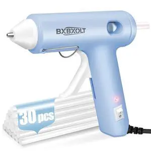 30W Hot Glue Gun Kit with 30 Premium Clear Glue Sticks, Fast Preheating Low Temp Hot Melt Glue Gun for DIY Crafts, Art Projects, School Handcrafts & Household Quick Repairs, Light Blue 30W Hot Glue Gun Kit with 30 Premium Clear Glue Sticks, Fast Preheating Low Temp Hot Melt Glue Gun for DIY Crafts, Art Projects, School Handcrafts & Household Quick Repairs, Light Blue