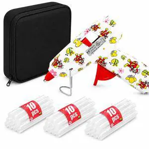 Mini Hot Glue Gun Kit with 30 Glue Sticks and Carrying Case, 15W Fast Preheating Hot Melt Glue Gun, High Temp Small Glue Gun for School Crafts, DIY Arts, Gift Wrapping and Quick Home Repairs Mini Hot Glue Gun Kit with 30 Glue Sticks and Carrying Case, 15W Fast Preheating Hot Melt Glue Gun, High Temp Small Glue Gun for School Crafts, DIY Arts, Gift Wrapping and Quick Home Repairs