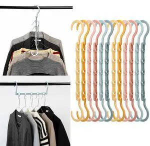 Space Saving Hangers for Clothes, 12 pcs, Pastel Horizon Colors Space Saving Hangers for Clothes, 12 pcs, Pastel Horizon Colors