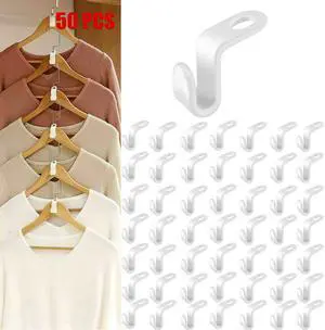 Clothes Hanger Connector Hooks 50PCS Plastic Hooks Cascading Hangers Space Saving Organizer for Heavy Duty Clothes Closet Clothes Hanger Connector Hooks 50PCS Plastic Hooks Cascading Hangers Space Saving Organizer for Heavy Duty Clothes Closet