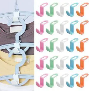 Space Saving Hanger Extender Hooks 50PCS Clothes Hanger Connector Hooks Closet Organizer for Plastic Hangers Space Saving Hanger Extender Hooks 50PCS Clothes Hanger Connector Hooks Closet Organizer for Plastic Hangers