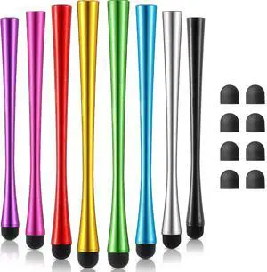 8 Pcs Slim Waist Stylus Pen for Touchscreen, Stylus Pen with Rubber Tips - Compatible with Ipad, iPhone, Android, 8 Additional Replaceable Fiber Tips 8 Pcs Slim Waist Stylus Pen for Touchscreen, Stylus Pen with Rubber Tips - Compatible with Ipad, iPhone, Android, 8 Additional Replaceable Fiber Tips