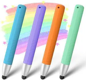 4 Pack Friendly Pens for Touch Screens, Stylus Pens Compatible with Kindle, iPad, iPhone, Tablets (Blue+Purple+Orange+Green) 4 Pack Friendly Pens for Touch Screens, Stylus Pens Compatible with Kindle, iPad, iPhone, Tablets (Blue+Purple+Orange+Green)