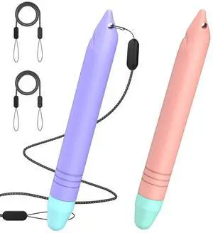 Stylus Pens for Kids, 2 Pack Kid-Friendly Tablet Pen with Tethers Work for Amazon Fire Tablet, iPad, iPhone, Android Tablets, All Touchscreen Devices (Pink+Purple) Stylus Pens for Kids, 2 Pack Kid-Friendly Tablet Pen with Tethers Work for Amazon Fire Tablet, iPad, iPhone, Android Tablets, All Touchscreen Devices (Pink+Purple)