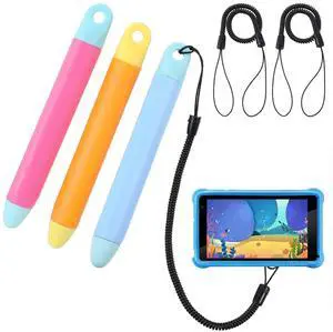 3 Pack Kid-Friendly Stylus Pen with Tether Anti-Rolling Tablet Styluses Tablet Stylus Pen with Spring Cord Universal Touch Screen Pens for All Touch Screen Devices 3 Pack Kid-Friendly Stylus Pen with Tether Anti-Rolling Tablet Styluses Tablet Stylus Pen with Spring Cord Universal Touch Screen Pens for All Touch Screen Devices
