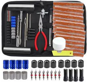 Tire Repair Kit, 68pcs Heavy Duty Tire Plug Kit, Universal Tire Repair Tools Flat Tire Puncture Repair for Car, Motorcycle, Truck, SUV, RV, ATV, Tractor, Trailer Fix Punctures and Plug Flats Patch Kit Tire Repair Kit, 68pcs Heavy Duty Tire Plug Kit, Universal Tire Repair Tools Flat Tire Puncture Repair for Car, Motorcycle, Truck, SUV, RV, ATV, Tractor, Trailer Fix Punctures and Plug Flats Patch Kit