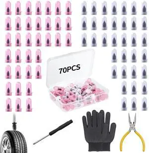 70 PCS Screw Plugs for Emergency Flat Tires Repair Tire Plug Kit 70 PCS Screw Plugs for Emergency Flat Tires Repair Tire Plug Kit