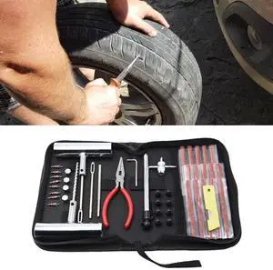 45PCS Car Tire Repair Kits, Heavy Duty Tire Plug Kit to Fix Punctures Plug Flats, Vehicle Patch Repairing Set Accessories, Universal for SUV, RV, Truck, Tractor, Trailer, Motorcyle (45PCS) 45PCS Car Tire Repair Kits, Heavy Duty Tire Plug Kit to Fix Punctures Plug Flats, Vehicle Patch Repairing Set Accessories, Universal for SUV, RV, Truck, Tractor, Trailer, Motorcyle (45PCS)
