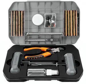 Tire Repair Kit 42 Pcs, Heavy Duty Tire Plug Kit to Fix Punctures, Tire Repair Tool with Plugs for Car, Motorcycle, ATV, Jeep, Truck, Tractor, Gifts for Him Her Men Women (Grey) Tire Repair Kit 42 Pcs, Heavy Duty Tire Plug Kit to Fix Punctures, Tire Repair Tool with Plugs for Car, Motorcycle, ATV, Jeep, Truck, Tractor, Gifts for Him Her Men Women (Grey)