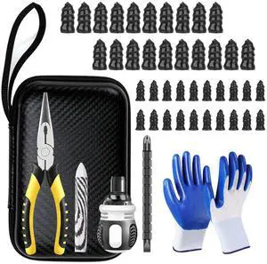 Tire Repair kit with tire Plug Screw Type,Suitable for Cars,Trucks,Motorcycles,SUV,ATV, Heavy Duty Quick Flat tire Puncture Repair Nail kit for Tractor Tire Repair kit with tire Plug Screw Type,Suitable for Cars,Trucks,Motorcycles,SUV,ATV, Heavy Duty Quick Flat tire Puncture Repair Nail kit for Tractor