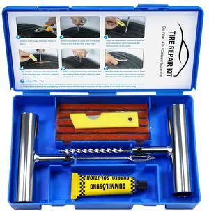 Tire Repair Kit with Plugs, Tire Plug Kit Heavy Duty Professional for Car, ATV, Motorcycle, Truck, Flat Tire Emergency Repair (Boxed Type - 16 PCs) Tire Repair Kit with Plugs, Tire Plug Kit Heavy Duty Professional for Car, ATV, Motorcycle, Truck, Flat Tire Emergency Repair (Boxed Type - 16 PCs)