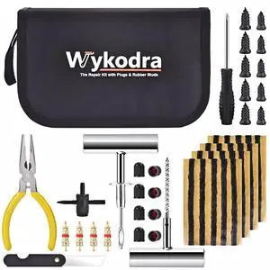 Tire Repair Kit, 48Pcs Tire Repair Tool with Plugs & Nail, Professional Heavy Duty Emergency Flat Tire Repair, Repair Tire for Car, RV, SUV, Jeep, UTV, Truck, Motorcycle, Tractor, Mower, Wheelbarrow Tire Repair Kit, 48Pcs Tire Repair Tool with Plugs & Nail, Professional Heavy Duty Emergency Flat Tire Repair, Repair Tire for Car, RV, SUV, Jeep, UTV, Truck, Motorcycle, Tractor, Mower, Wheelbarrow