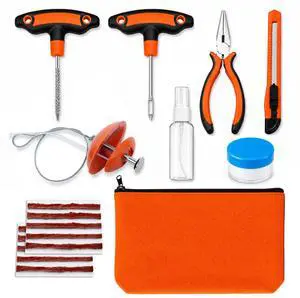 Flat Tire Repair Kit with Plugs 18 Pcs,Heavy Duty Sidewall Tire Repair Patch Tool Kit for Car,Motorcycle,ATV,UTV,SXS,Truck,Tractor,Parches para Llantas De Carro Flat Tire Repair Kit with Plugs 18 Pcs,Heavy Duty Sidewall Tire Repair Patch Tool Kit for Car,Motorcycle,ATV,UTV,SXS,Truck,Tractor,Parches para Llantas De Carro