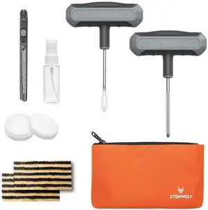 Flat Tire Repair Kit with Plugs 16 Pcs, Heavy Duty Tire Plug Kit for Car, Motorcycle, ATV, Jeep, Truck, Tractor (Grey) Flat Tire Repair Kit with Plugs 16 Pcs, Heavy Duty Tire Plug Kit for Car, Motorcycle, ATV, Jeep, Truck, Tractor (Grey)