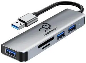 USB A Hub 5-in-1 Aluminum Adapter, with USB 3.0, USB 2.0 Ports, SD/TF Card Reader, for A Port Laptop, PC, Desktop,PS4/5, Xbox and More USB A Hub 5-in-1 Aluminum Adapter, with USB 3.0, USB 2.0 Ports, SD/TF Card Reader, for A Port Laptop, PC, Desktop,PS4/5, Xbox and More