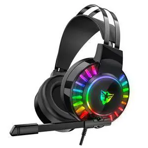 Wired Gaming Headset for PS4 PC Xbox One PS5 Controller, Noise Cancelling Over Ear Headphones with Mic, 7 Color LED Light, 7.1 Surround Sound, Soft Memory Earmuffs for Nintendo Xbox Series(Black) Wired Gaming Headset for PS4 PC Xbox One PS5 Controller, Noise Cancelling Over Ear Headphones with Mic, 7 Color LED Light, 7.1 Surround Sound, Soft Memory Earmuffs for Nintendo Xbox Series(Black)