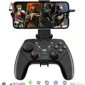 Wireless Mobile Gaming Controller Gamepad for iPhone/Android/iPad/PC/Switch/PS4/iPad Joystick with Phone Holder, Supported Cloud Game, Streaming on PS5/X-box, Turbo, Direct Play, iPhone 17 Wireless Mobile Gaming Controller Gamepad for iPhone/Android/iPad/PC/Switch/PS4/iPad Joystick with Phone Holder, Supported Cloud Game, Streaming on PS5/X-box, Turbo, Direct Play, iPhone 17