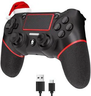 Wireless Controller for Ps4 Romote Compatible with Ps4/Slim/Pro/Windows PC, Controller for Ps4 with 3.5mm Audio Jack, Touch Pad,Six Axis Motion Control, Charging Cable(BLACK RED) Wireless Controller for Ps4 Romote Compatible with Ps4/Slim/Pro/Windows PC, Controller for Ps4 with 3.5mm Audio Jack, Touch Pad,Six Axis Motion Control, Charging Cable(BLACK RED)