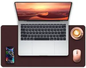 Non-Slip Desk Pad, 24" x 14" Large Mouse Pad, PU Leather Desk Mat with Suede, Laptop Desk Pad, Waterproof Keyboard Pad, Desk Blotter for Office/Home/Decor (Brown Coffee) Non-Slip Desk Pad, 24" x 14" Large Mouse Pad, PU Leather Desk Mat with Suede, Laptop Desk Pad, Waterproof Keyboard Pad, Desk Blotter for Office/Home/Decor (Brown Coffee)