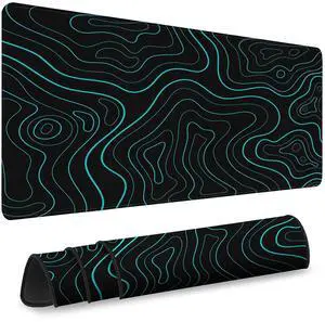 Gaming Desk Mat with Silky Smooth Surface & Exquisite Patterns,31.5x11.8 Inches Large-Sized Mouse Pad, Perfect for Extended Gaming,Work,and Home Office Decor (Blue Topographic Lines) Gaming Desk Mat with Silky Smooth Surface & Exquisite Patterns,31.5x11.8 Inches Large-Sized Mouse Pad, Perfect for Extended Gaming,Work,and Home Office Decor (Blue Topographic Lines)