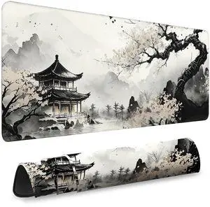 Gaming Desk Mat with Silky Smooth Surface & Exquisite Patterns,31.5x11.8 Inches Large-Sized Mouse Pad, Perfect for Extended Gaming,Work,and Home Office Decor (Japanese Ink Painting 3) Gaming Desk Mat with Silky Smooth Surface & Exquisite Patterns,31.5x11.8 Inches Large-Sized Mouse Pad, Perfect for Extended Gaming,Work,and Home Office Decor (Japanese Ink Painting 3)