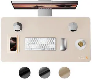 MP10 Leather Desk Mat, Large Mouse Pad- 31.5×15.8 inch, Non-Slip PU Leather Desk Pad Protector, Premium Desktop Mat for Computer, Keyboard and Mouse, Milk Tea MP10 Leather Desk Mat, Large Mouse Pad- 31.5×15.8 inch, Non-Slip PU Leather Desk Pad Protector, Premium Desktop Mat for Computer, Keyboard and Mouse, Milk Tea